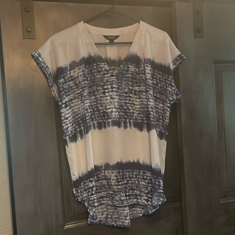 High low tie dye blouse